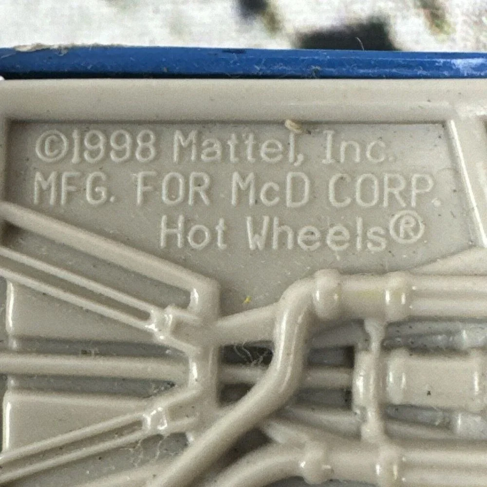 Hot Wheels [1998] MFG FOR McDonald's Happy Meal Toy‎ CHINA CHINE WT 10 Blue #44